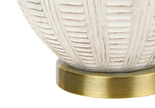 Load image into Gallery viewer, Urn Table Lamp With Ivory Drum Shade - Gold And White
