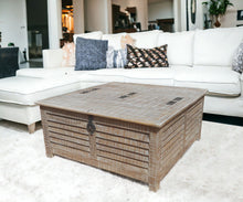 Load image into Gallery viewer, Wash Solid Wood Square Distressed Lift Top Coffee Table - Light Brown
