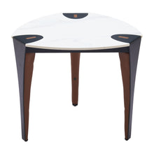 Load image into Gallery viewer, Faux Marble End Table - White
