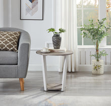 Load image into Gallery viewer, Elysian - Contemporary Round End Table With Shelf - Gray
