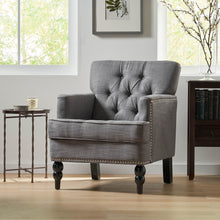 Load image into Gallery viewer, Harrison - Tufted Club Chair With Button Tufted Back And Birch Wood Legs
