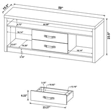 Load image into Gallery viewer, Bergeron - 2 Drawer TV Stand - Driftwood

