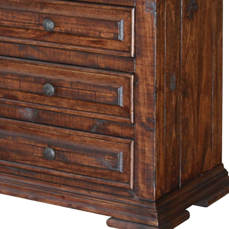 Three Drawer Nightstand - Brown