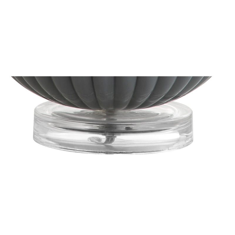 18" Novelty Table Lamp LED With Drum Shade - Gray