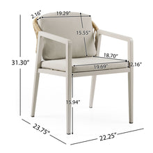 Load image into Gallery viewer, Modern Outdoor Dining Set With Expandable Acacia Wood Table
