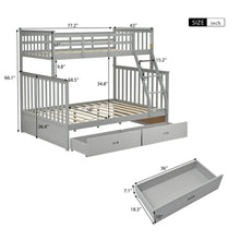 Load image into Gallery viewer, Bunk Bed With Ladder, And Safety Guard Rails
