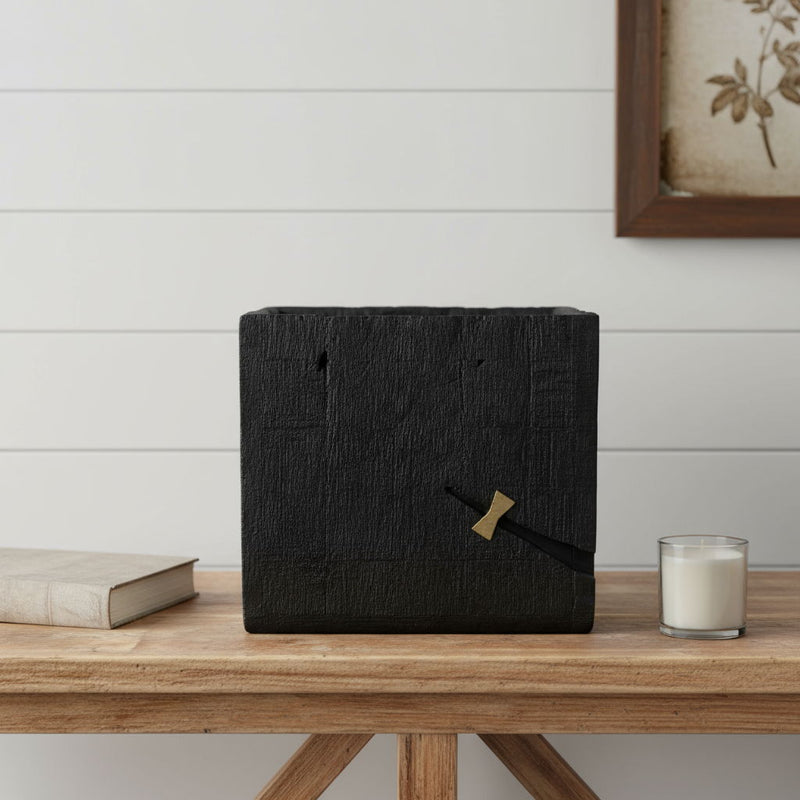 Square Pot Planter (659058) - Black
