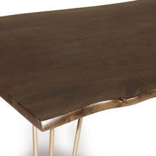 Load image into Gallery viewer, 48" Solid Wood And Iron Dining Room Table - Brown
