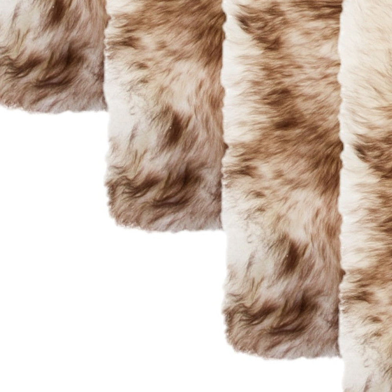 17" X 17" Gradient Wool Chair Pads (Set of 4) - Brown / White