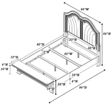 Load image into Gallery viewer, 3 Piece Bedroom Set With Elegant Bed, 2 Nightstands
