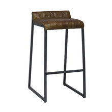 Load image into Gallery viewer, 27" Iron Backless Counter Height Bar Chair - Brown / Black
