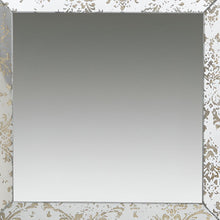 Load image into Gallery viewer, 15" Square Framed Antiqued Damask Accent Mirror - Brown
