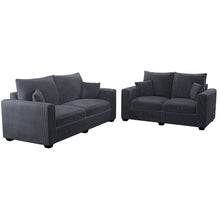 Load image into Gallery viewer, 2 Piece Contemporary Style Sofa Set With Matching Pillows
