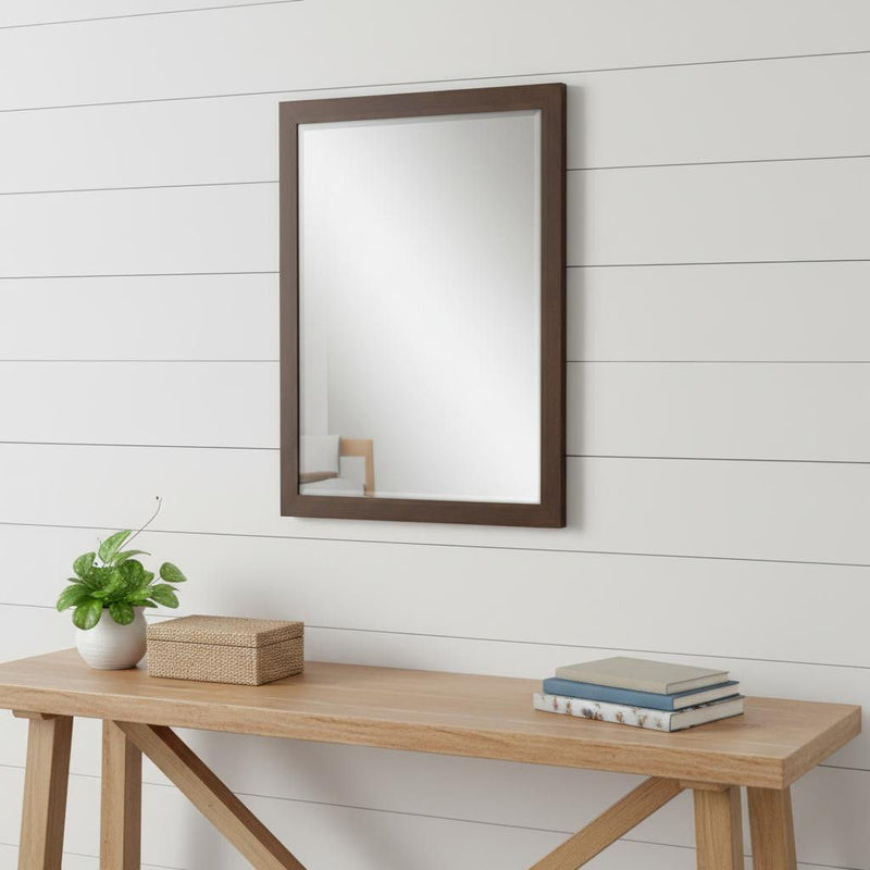 31" Accent Mirror - Dark Brown