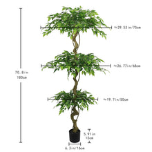 Load image into Gallery viewer, Artificial Ficus Tree With Pot For Home Decor Indoor Plant - Green
