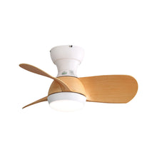 Load image into Gallery viewer, 23" Bedroom Ceiling Fan With 3 Color Dimmable 3 ABS Blades Remote Control Dc Motor With 18W Led Light
