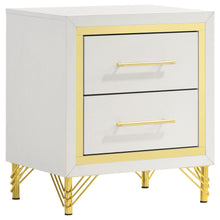 Load image into Gallery viewer, Chesney - 2 Drawer Nightstand With Trim, Bedroom Side Table - White
