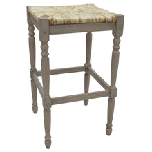 Load image into Gallery viewer, Backless Bar Height Chair With Footrest 29" - Natural and Gray
