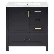 Load image into Gallery viewer, Modern Bathroom Vanity With Ceramic Sink, Solid Frame And Storage Solutions
