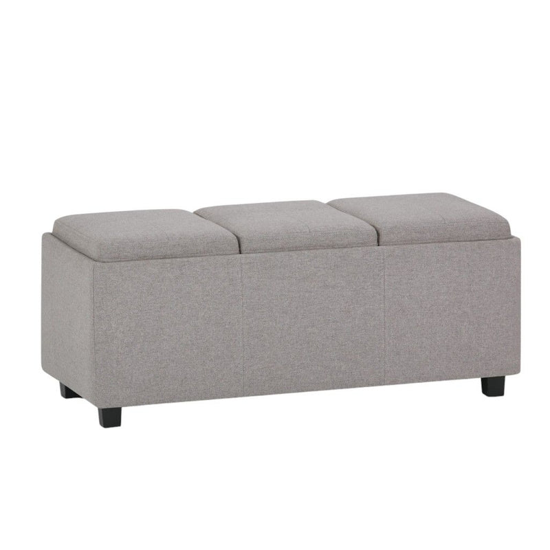 42" Upholstery Storage Ottoman - Dark Brown / Cloud