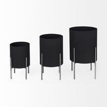 Load image into Gallery viewer, Round Pot Planters (Set of 2) (609411) - Black
