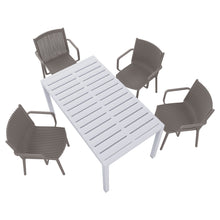 Load image into Gallery viewer, 4 Modern Stackable Armchair Matched With Long Table
