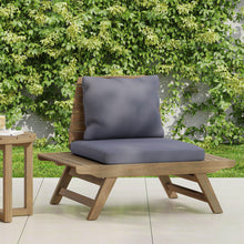 Load image into Gallery viewer, Aticus - 4 Person Outdoor Seating Group With Cushions, Slatted Club Chair - Dark Gray
