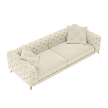 Load image into Gallery viewer, 3 In 1 Convertible Sleeper, Deep Seat Pull Out Sofa Bed, Button Tufted
