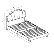 Load image into Gallery viewer, Bed With Floral Design Headboard And Built In LED Lighting
