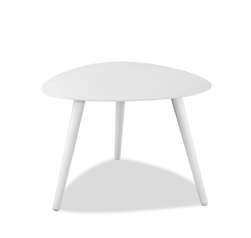 Aluminum End Table - White