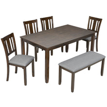 Load image into Gallery viewer, Kitchen Dining Set, Rectangular Dining Table With Upholstered Chairs
