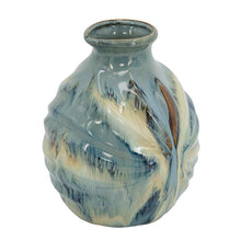 Load image into Gallery viewer, Abstract Round Table Vase - Blue / Blue / Brown

