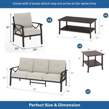 Load image into Gallery viewer, Patio Furniture Set With Coffee Table And Cushions For Backyard
