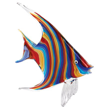 Load image into Gallery viewer, Murano Fish Figurine Tabletop Sculpture - Blue / Red
