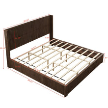 Load image into Gallery viewer, Platform Bed Frame With Headboard, Floor Standing Design
