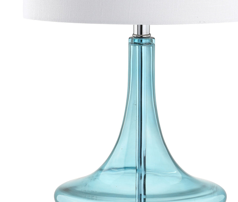 26" Novelty Table Lamps With Drum Shades (Set of 2) - Aqua