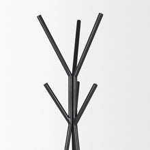 Load image into Gallery viewer, Six Hook Freestanding Coat Rack - Black
