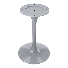 Load image into Gallery viewer, 32" Rounded Stone And Metal Pedestal Base Dining Table - Gray
