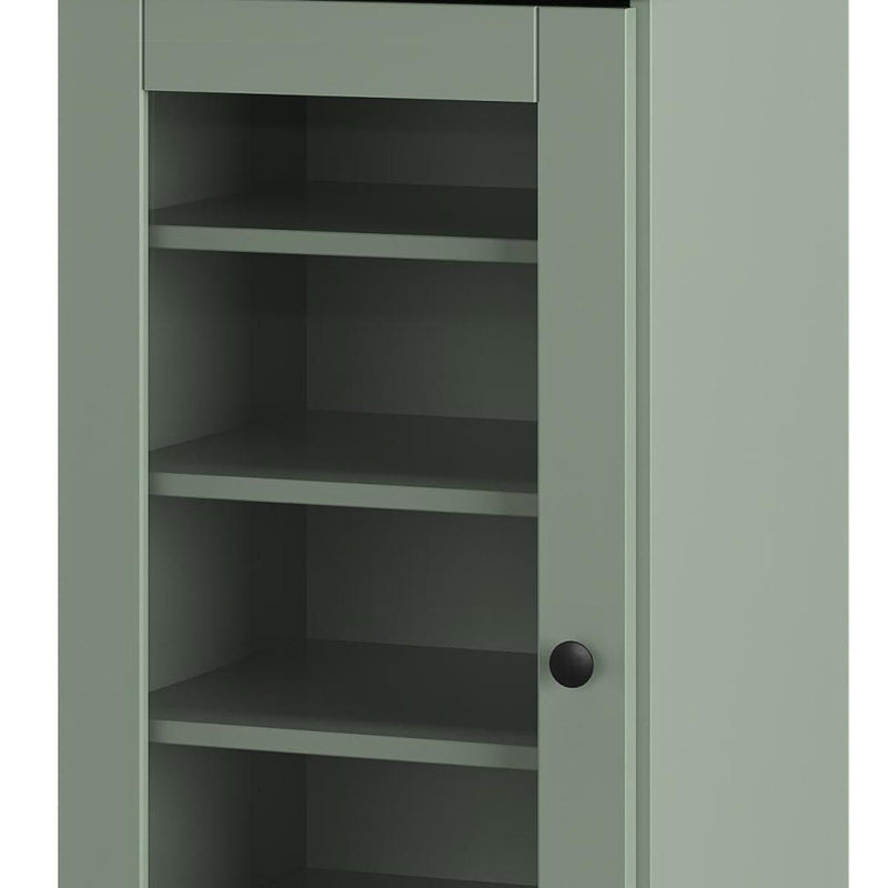 Ten Pair Solid Woodshoe Storage Cabinet (752253) - Sage