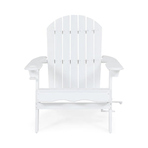 Zenithia - Outdoor Foldable Adirondack Chair With 2 Cup Holders