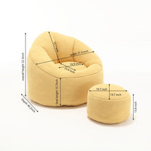 Load image into Gallery viewer, Bedding Bean Bag Sofa Chair High Pressure Foam With Footrest
