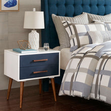Load image into Gallery viewer, Jeremy - Storage Nightstand With Drawers - Off-White / Navy
