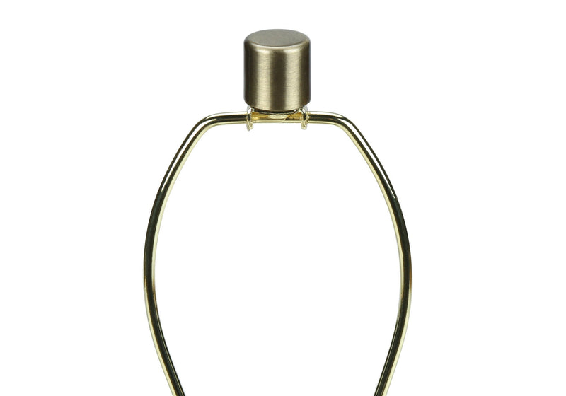 Geometric Table Lamp With Beige Drum Shade - Black