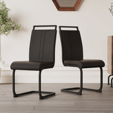 Load image into Gallery viewer, Modern Dining Chairs With High Back Upholstered Design Metal Legs
