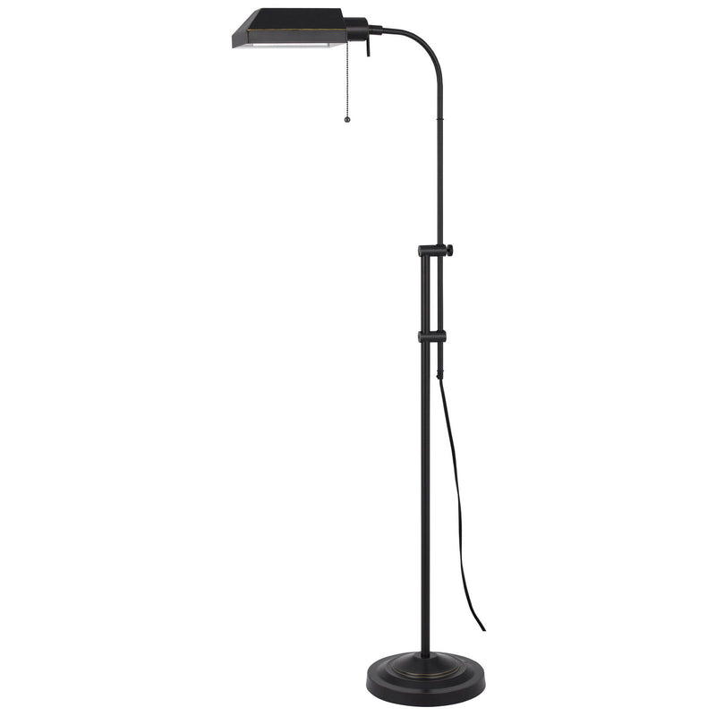 Adjustable Traditional Shaped Floor Lamp With Bronze Square Shade - Bronze