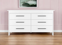 Load image into Gallery viewer, 59" Six Drawer Double Dresser - White
