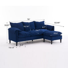 Load image into Gallery viewer, Convertible Combination Sofa With Footstools With Storage
