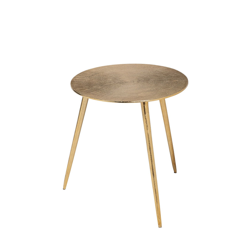 17" Metal Round End Table - Gold