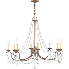 Load image into Gallery viewer, 28" Eight Light Dimmable Chandelier With Shades - Bronze
