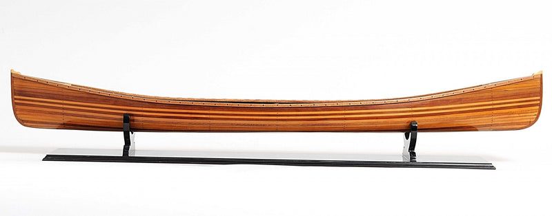Solid Wood Hand Painted Model Boat - Brown